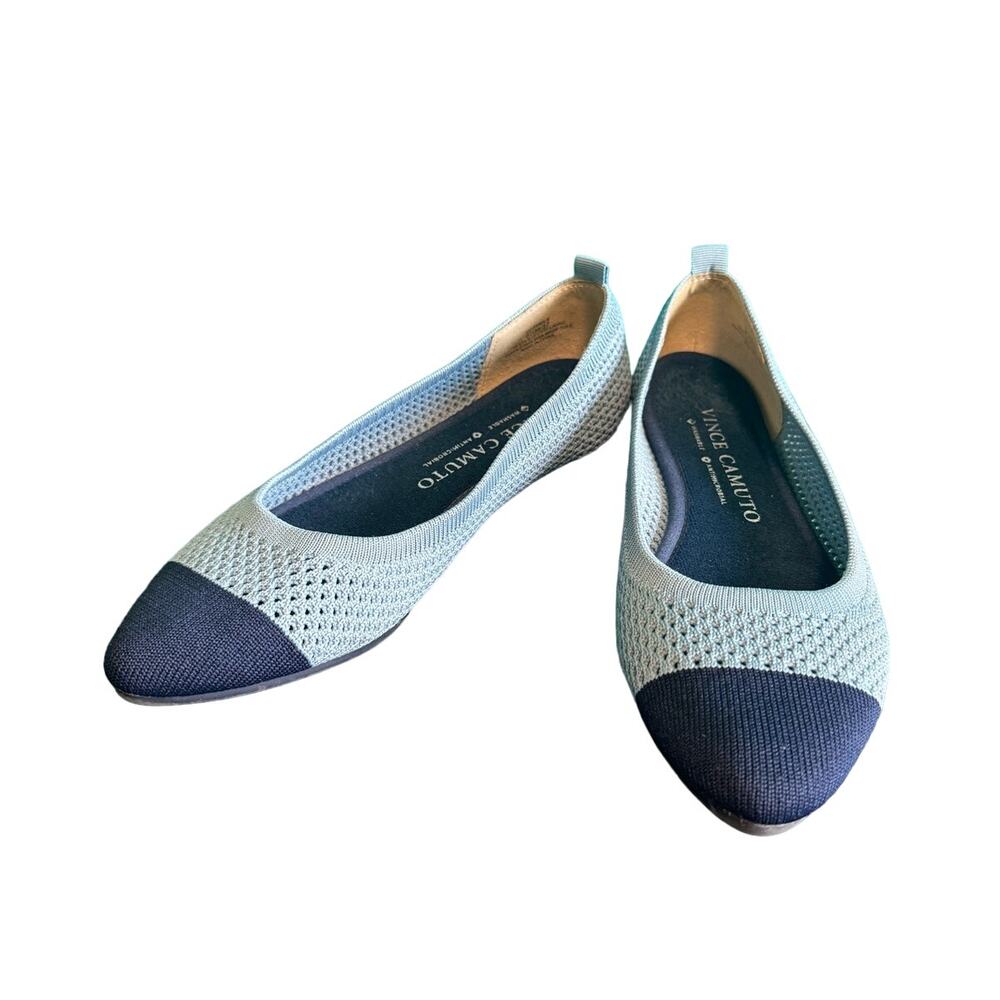 Vince Camuto Two Toned Blue Washable Antimicrobial Women's Flats 6.5M
